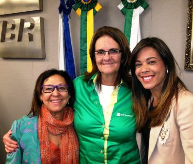 Lídece, Graça Foster e Maria Quitéria.
